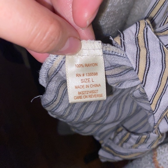 🌸 Liberty Love Tank Top , Large, Yellow and Black strips - Picture 3 of 3